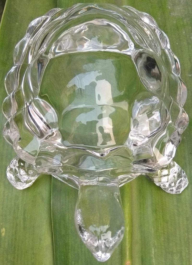 Petrichor Feng Shui Craft Original Clear Crystal Turtle for Peace & Prosperity Positive Energy Decor & Gifts ((Small)) Home Decoration and Gifts - Image 5